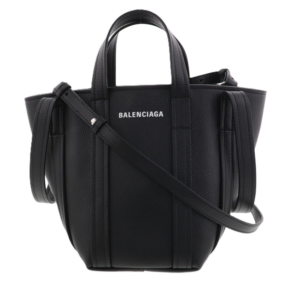 BALENCIAGA North South Tote Bag Leather Black